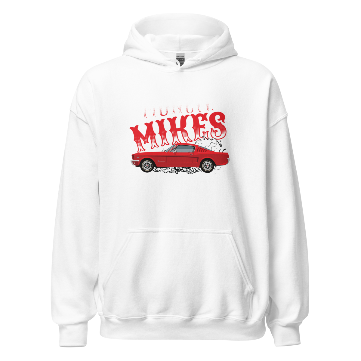 Smoking Hot Rod 1965 Mustang Fastback Unisex Hoodie product mockup