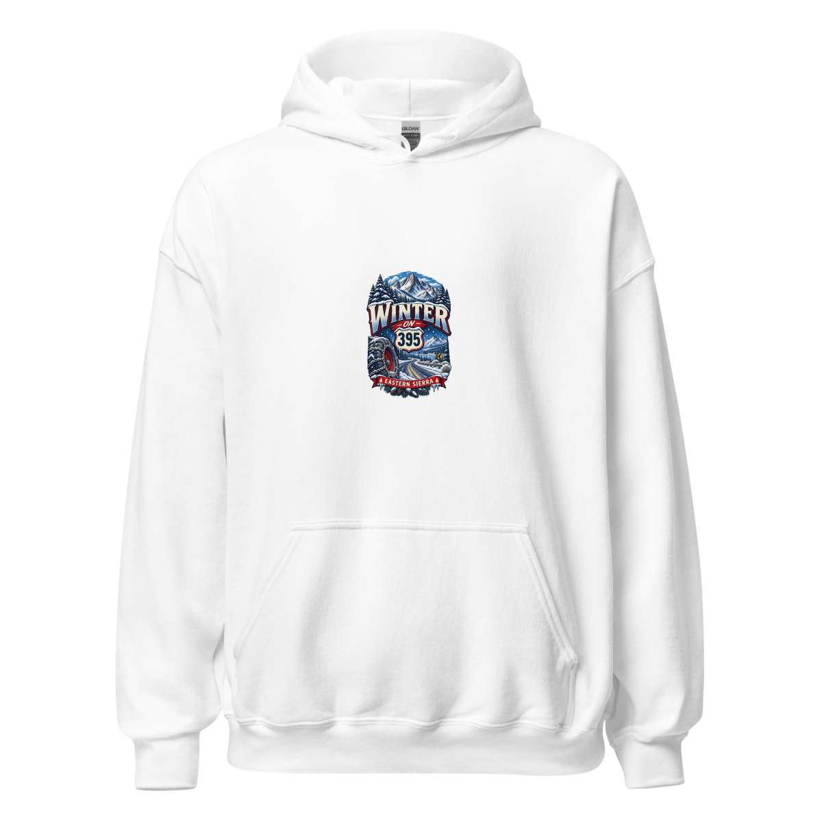 Winter Highway 395 Unisex Hoodie product mockup