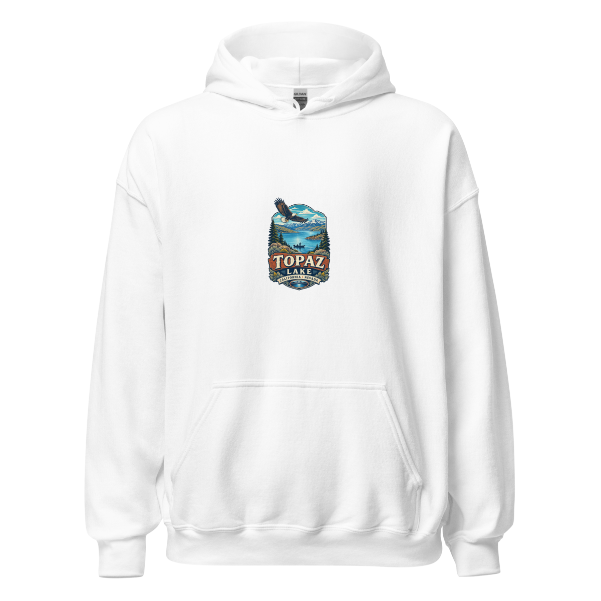 Topaz Lake California Unisex Hoodie product mockup