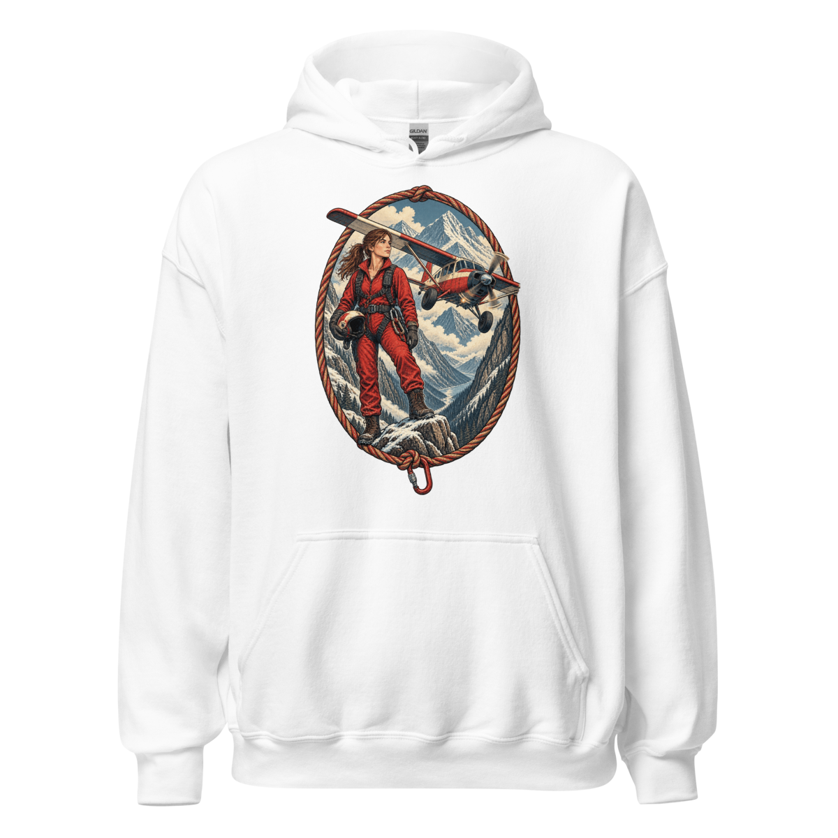 Vintage Aviation Pin-Up T-Shirt – Edition 07 Unisex Hoodie product mockup