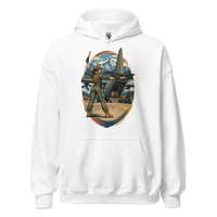 Vintage Aviation Pin-Up T-Shirt – Edition 21 Unisex Hoodie product mockup