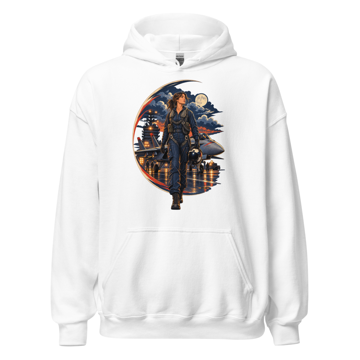 Vintage Aviation Pin-Up T-Shirt – Edition 20 Unisex Hoodie product mockup