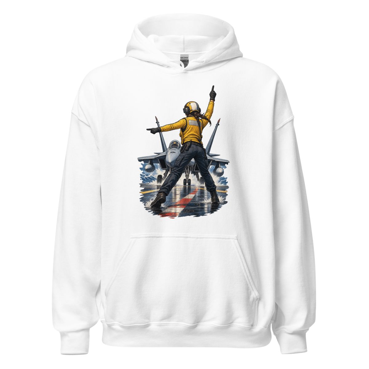 Vintage Aviation Pin-Up T-Shirt – Edition 24 Unisex Hoodie product mockup