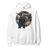 Vintage Aviation Pin-Up T-Shirt – Edition 34 Unisex Hoodie product mockup