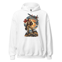 Vintage Aviation Pin-Up T-Shirt – Edition 35 Unisex Hoodie product mockup