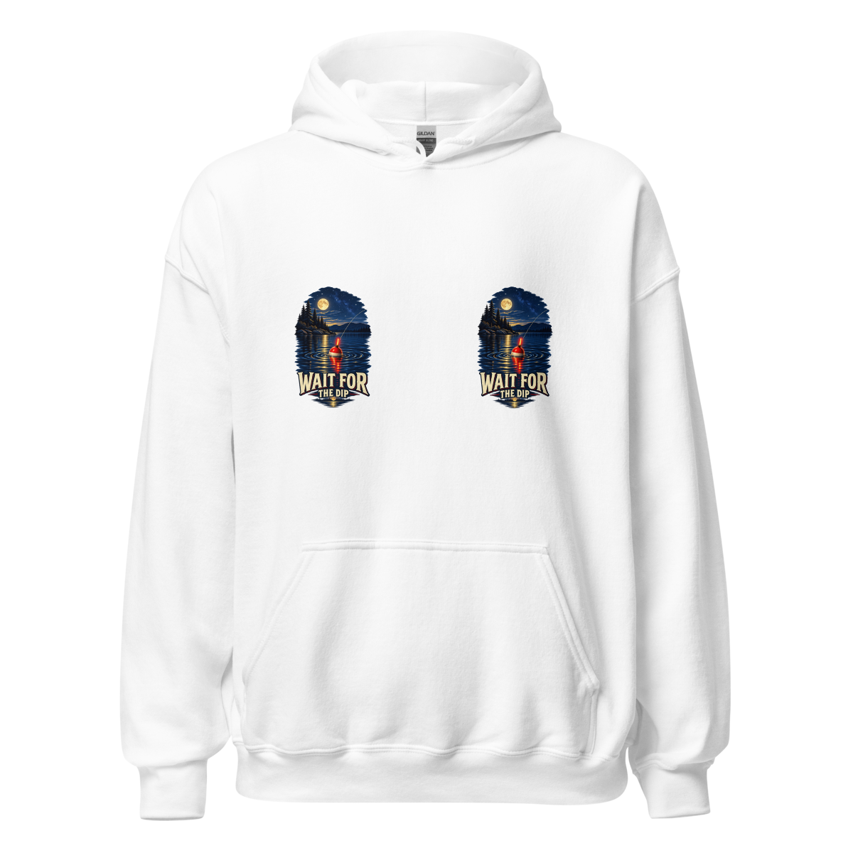 Wait for the Dip Fishing Unisex Hoodie product mockup