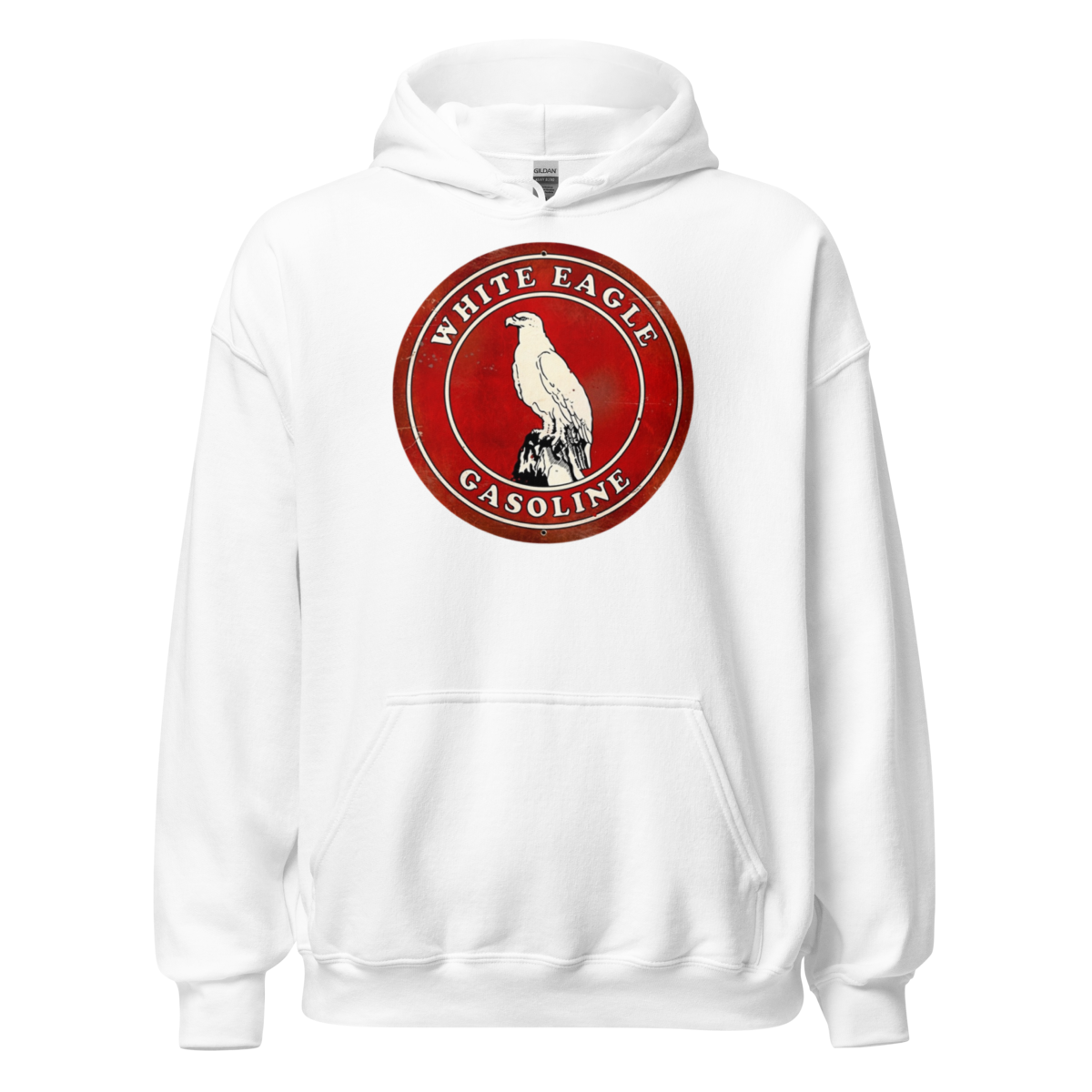 White Eagle Vintage Gas and Oil T-Shirt — Muncle Mikes Unisex Hoodie product mockup