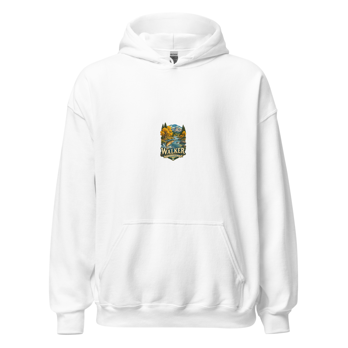 Walker California Enamel Camping Mug – Eastern Sierra Gift Unisex Hoodie product mockup
