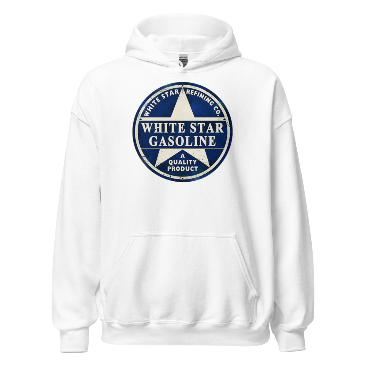 White Star Gasoline Vintage Gas and Oil T-Shirt — Muncle Mikes Unisex Hoodie product mockup
