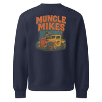 Back view of navy Rat Rod Truck 001 oversized sweatshirt
