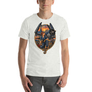 Vintage aviation pin-up T-shirt Edition 01, Ash front product mockup