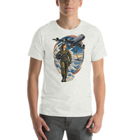Vintage aviation pin-up T-shirt Edition 02, Ash front product mockup