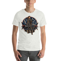 Vintage aviation pin-up T-shirt Edition 04, Ash front product mockup
