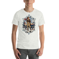 Vintage aviation pin-up T-shirt Edition 05, Ash front product mockup