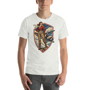 Vintage aviation pin-up T-shirt Edition 06, Ash front product mockup