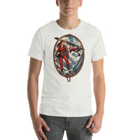 Vintage aviation pin-up T-shirt Edition 07, Ash front product mockup