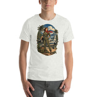 Vintage aviation pin-up T-shirt Edition 09, Ash front product mockup