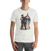 Vintage aviation pin-up T-shirt Edition 10, Ash front product mockup