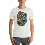 Vintage aviation pin-up T-shirt Edition 12, Ash front product mockup