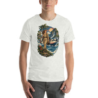 Vintage aviation pin-up T-shirt Edition 12, Ash front product mockup