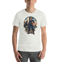 Vintage aviation pin-up T-shirt Edition 11, Ash front product mockup