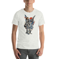 Vintage aviation pin-up T-shirt Edition 15, Ash front product mockup