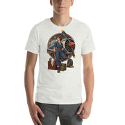 Vintage aviation pin-up T-shirt Edition 17, Ash front product mockup