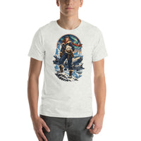 Vintage aviation pin-up T-shirt Edition 19, Ash front product mockup
