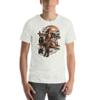 Vintage aviation pin-up T-shirt Edition 22, Ash front product mockup