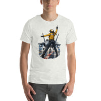 Vintage aviation pin-up T-shirt Edition 24, Ash front product mockup