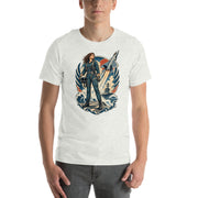 Vintage aviation pin-up T-shirt Edition 25, Ash front product mockup