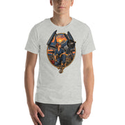 Vintage aviation pin-up T-shirt Edition 01, Athletic Heather front product mockup