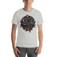 Vintage aviation pin-up T-shirt Edition 04, Athletic Heather front product mockup