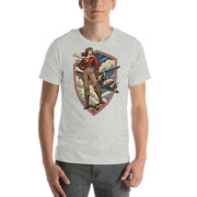 Vintage aviation pin-up T-shirt Edition 06, Athletic Heather front product mockup
