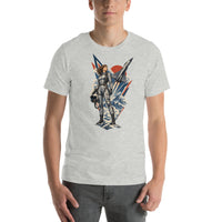 Vintage aviation pin-up T-shirt Edition 15, Athletic Heather front product mockup