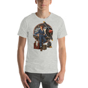 Vintage aviation pin-up T-shirt Edition 17, Athletic Heather front product mockup