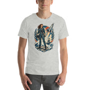 Vintage aviation pin-up T-shirt Edition 25, Athletic Heather front product mockup