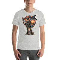 Vintage aviation pin-up T-shirt Edition 27, Athletic Heather front product mockup