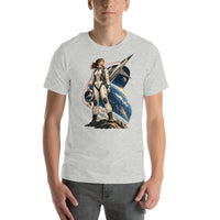 Vintage aviation pin-up T-shirt Edition 41, Athletic Heather front product mockup