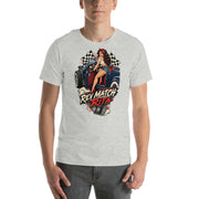 Rev Match Rita hot-rod T-shirt, Athletic Heather front mockup