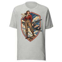 Vintage Aviation Pin-Up T-Shirt – Edition 06 Unisex T-Shirt product mockup 4