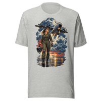 Vintage Aviation Pin-Up T-Shirt – Edition 30 Unisex T-Shirt product mockup 4