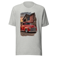 Barn Flag Red Hot Rod Pickup Unisex T-Shirt product mockup 4