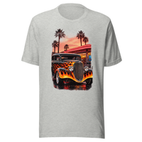 Neon Diner Flame Coupe Unisex T-Shirt product mockup 4