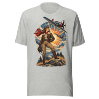 Vintage Aviation Pin-Up T-Shirt – Edition 35 Unisex T-Shirt product mockup 2