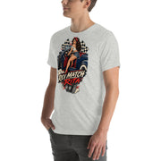 Rev Match Rita hot-rod T-shirt, Athletic Heather left front mockup