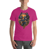 Vintage aviation pin-up T-shirt Edition 01, Berry front product mockup