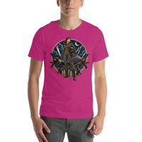 Vintage aviation pin-up T-shirt Edition 04, Berry front product mockup