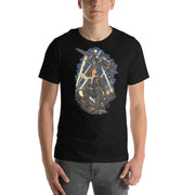Vintage aviation pin-up T-shirt Edition 31, Black front product mockup
