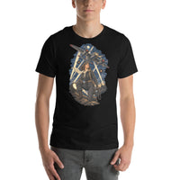 Vintage aviation pin-up T-shirt Edition 31, Black front product mockup